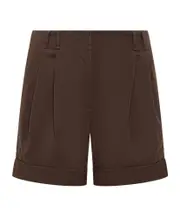 Max Mara Studio Bergen Turn-Up Hem Shorts IT40,IT44,IT42,IT38 Green
