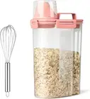Rice Airtight Dry Food Storage Containers, BPA Free Plastic Storage Bin Dispense