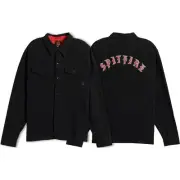 Spitfire Wheels Old E Embroidered Men's Long Sleeve Button Up Flannel - X-Large