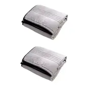 2Pcs Cooling Quilt Air Condition Lightweight Summer Blanket-Grey