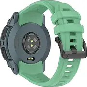 VeveXiao Breathable Sport Band Compatible With Garmin Instinct 3 solar 45mm Strap, 22mm Quick Release Sport Silicone Bracelet Watch Strap instinct 3 Amoled 45mm Replacement Bands (light green)