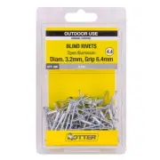 4 X otter 3 2 x 6 4mm open aluminium blind rivets 100 pack