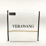 Vera Wang 100% Algodon White Cotton Queen Bed Sheet Set Satin Weave New