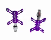 JKLitepro Litepro MTB Bike X Shape Butterfly Quick Release Pedal Aluminum Alloy Sealed Bearing QR Pedals For Brompton Bicycle purple