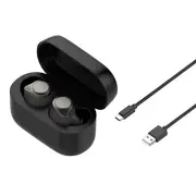 Black Charging Storage Box Charging Case + Cable For Jabra Elite 75T Headset