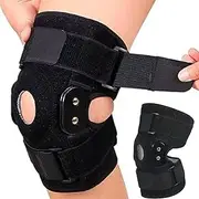 Hinged Knee Brace, Decompression and Relieves ACL, MCL, Meniscus Tear, Arthritis, Tendon Pain, Support for Running, Sore Knee, Adjustable Knee Support Wrap for Men&Women, One Size Fits Most, Black