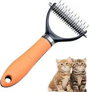 Dematting Comb for Cats | Stainless Steel Cat Comb Grooming Dog Brush | Detangling Pet Supplies Dematting Mat Remover for Puppy & Kitten