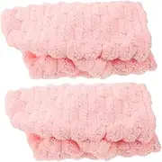 HONITANO 2Pcs Coral Fleece Hair Towel Turbans for Women Quick Drying Hair Wraps for Curly Thick Hair Soft and Absorbent Drying Caps for Bathroom and Beauty Salon Use