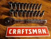 CRAFTSMAN 20 pc 1/4" Dr 6pt Socket + Ratchet cmmt86721 set