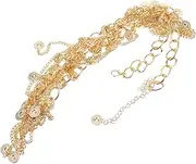 [Generic] Coin Tassel Waist Chain Body Chain Waist Belt Women Belly Chain Tassel Waist Jewelry Waist Chain Belts Waist Chain for Beach Summer Waist Chain Women Waist Chains Zinc Alloy Golden