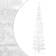 NNEVL Slim Artificial Half Christmas Tree with Stand White 210 cm