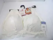 NWT Secret Treasures Full Figure Lace Bralettes Cream - Size 2X