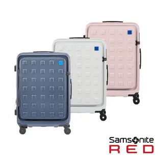 Samsonite RED 新秀麗20/24/28吋行李箱/登機箱TOIIS M前開式可擴充PC防刮防盜拉鍊_白/藍/粉