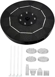 Sosoport 1 Set Solar Powered Fountain Pump LED Floating Water Pump for Garden and Birdbath No Electricity Needed for Pool Decoration and Oxygen Circulation