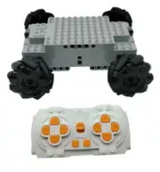 Lego compatible MECANUM Wheels Vehicle: 4 Motors,Remote Control,Battery,Receiver