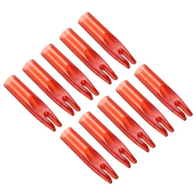 Archery Arrow Nocks 6mm 0.236" Inner Dia., Glue on Arrow Nock, Clear Red 60pcs