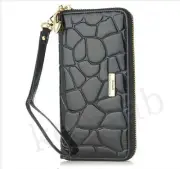 Serenade Patent Leather Travel Wallet/Clutch Bag - Large Size in Black