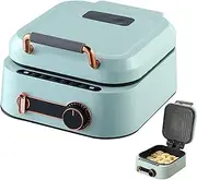 Electric Baking Pan Double-Sided Grill, Maker Breakfast Maker Small with Double Pan Grilling and Temperature Control, Deep Grill Plate, Nonstick Dual Griddles, for Kitchen Restaurant Snack