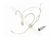 Tan Cardioid Head Headset Microphone for Audio Technica Wireless Hirose 4-Pin