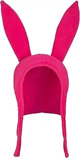 [Concept One] Womens Bob's Burgers Louise Cosplay Bunny with Floppy Ears Fleece Beanie Hat, Pink, 0 US, Pink, One Size