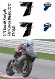 1/12 DECALS for Ducati Panigale SBK 1199R Test Checa Misano 2013 TBD340