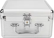 Hard Drive Storage Box, Aluminum Alloy Hard Drive Storage Case, Silver Hard Drive Protect Box with Cushioning Pad for 2.5in Hard Drives