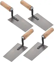 Outanaya 4pcs Plaster Trowel with Handle Durable Finishing Tool for Scraping Puttying and Deicing for Professional and Plaster Work