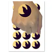 Wolf Howling with Moon Temporary Tattoo Water Resistant Fake Body Art Set