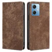Rfid Blocking Phone Case For Xiaomi Redmi Note 12 5g, Wallet Stand Overall Coverage Pu Leather Magnetic Phone Flip Cover