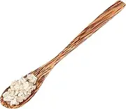 Restaurantware - Coco Casa 7.8 Inch Handmade Serving Spoons, 40 Greaseproof Coconut Spoons - Lacquered, Sustainable, Brown Coconut Serving Flatware, for Serving with Hot and Cold Foods