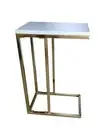 Bhumi Marble Gold C-Shaped Side Table Slide Under Bed Sofa Side Table End Table