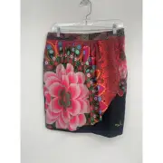Desigual Yeila Tube Skirt With Pattern Overlayer Style 61F27D3 NEW size 38