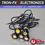 1/2/5Pcs 18mm Yellow Round Eagle Eye Water Clear LED 35CM Pre Wired DC12V 12V