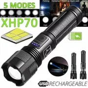 9900000LM LED Flashlight Super Bright Zoom Tactical Torch USB Rechargeable Lamp