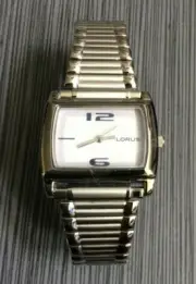 Lorus by Seiko Silver Stretch Band Women's Watch Rectangle White Dial Brand New!