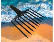 Survival Hand Spear Spearfishing Tip 9 Prong Barbed Head Fishing Gun Harpoon Pro