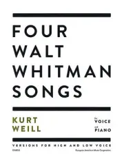 Four Walt Whitman Songs Versions for High and Low Voice Vocal Book NEW 049019831