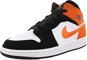 [Jordan] Nike 1 Mid 554725-058 Black/Starfish-White (7)