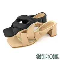 在飛比找momo購物網優惠-【GREEN PHOENIX 波兒德】女鞋 拖鞋 高跟拖鞋 