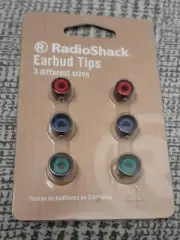 RADIO SHACK EARBUD TIPS x3 silicone 3 different sizes ear tips replacement