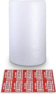Pacific Mailer Bubble Cushioning Wrap Rolls, 3/16" x 12" x 15' ft Total, Perforated Every 12" for Packaging, Shipping, Mailing