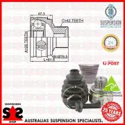 Front Axle Joint Kit, Drive Shaft Suit AUDI A4 2.0 TFSI A4 B9 (8W2, 8WC) (for: Audi)