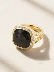 [David Yurman] David Yurman - Albion® 18- Karat Gold, Onyx And Diamond Ring - Black - 7 7 Black