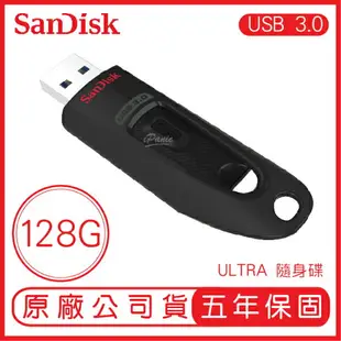 SANDISK 128G ULTRA CZ48 USB3.0 100 MB 隨身碟 展碁 公司貨 閃迪 128GB【APP下單4%點數回饋】