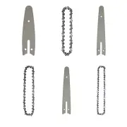 4/6/8 Inch Chain And Guide Plate Set Mini Chainsaw Replacement Cordless Electric