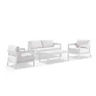 Bronte 2+1+1 Outdoor Aluminium with Sunbrella Lounge Setting with Coffee Table