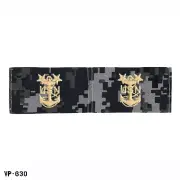 PAIR USN NWU BDG Blue Digital Collar Patches Master Chief Petty Officer MCPO USA