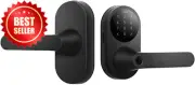 Smart Lock U300, Fingerprint Keyless Entry, NFC, Bluetooth, Anti-Peep PIN, Black