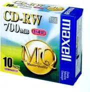 CDRW80MQ.S1P10S CD-RW 700MB 4X Compatible with Data 10 Sheets 0 Sheets 0.2 Inch