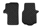Black+Green Eco Leather Floor Mats for Volkswagen Crafter II 2016+ RightHDrive